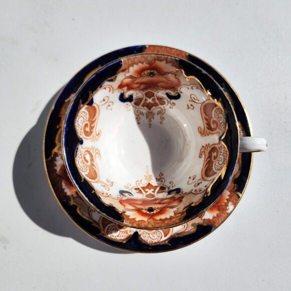 Alfred B Pearce & Co Antique English Bone China Tea Cup Saucer Set Vintage Plate - Picture 7 of 16